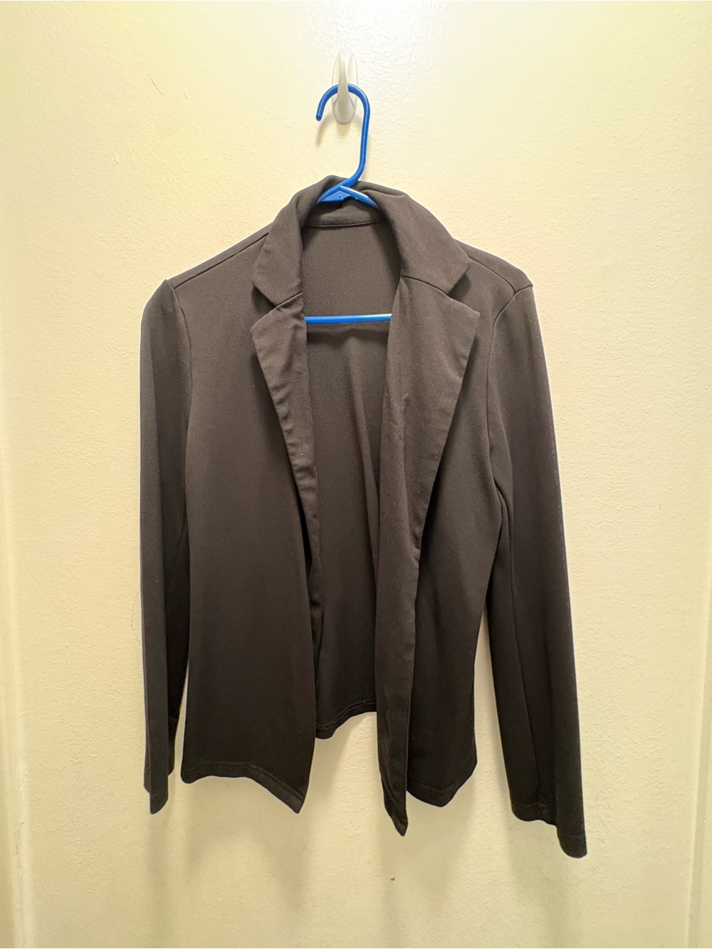 Women's Black Open-Front Stretch Blazer